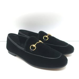 Gucci Jordaan Velvet Horsebit Loafers Black Size 36